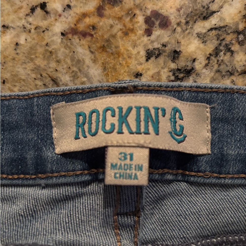 Rockin' C Women's Blue Flare Jeans - Picture 5 of 5